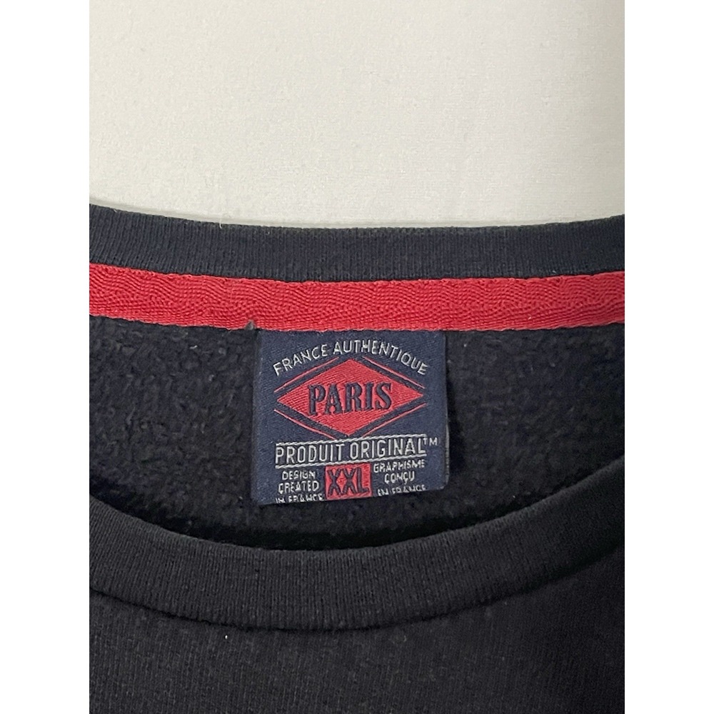 Vintage Paris France Crewneck Black Size XXL (Fits Like A Large) - Picture 2 of 5
